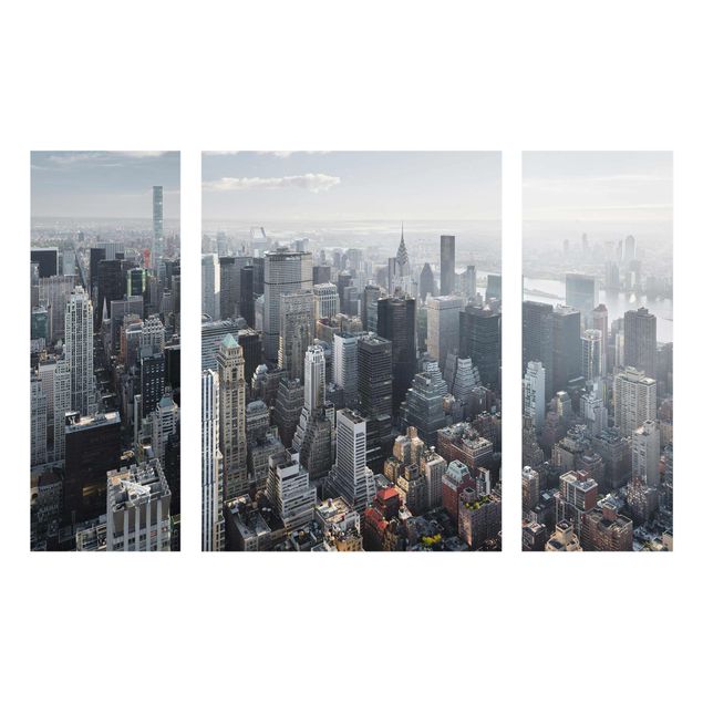 Glasbild mehrteilig - Upper Manhattan New York City - 3-teilig