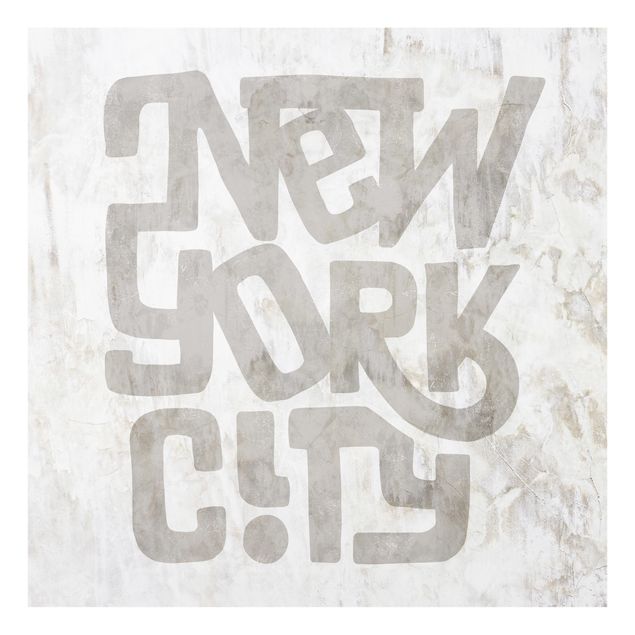 Glasbild - Graffiti Art Calligraphy New York City - Quadrat