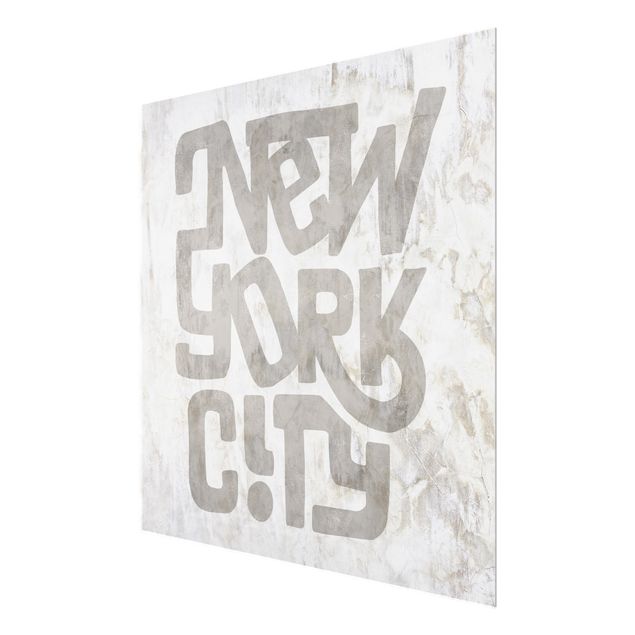 Glasbild - Graffiti Art Calligraphy New York City - Quadrat