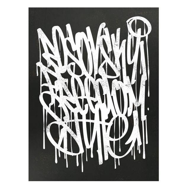 Magnettafel - Graffiti Art Freedom Style - Hochformat 3:4