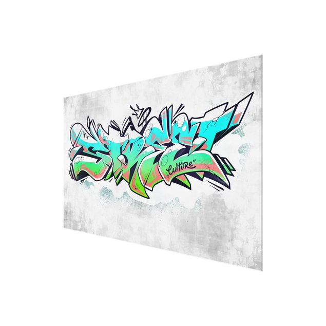 Glasbild - Graffiti Art Street Culture - Querformat