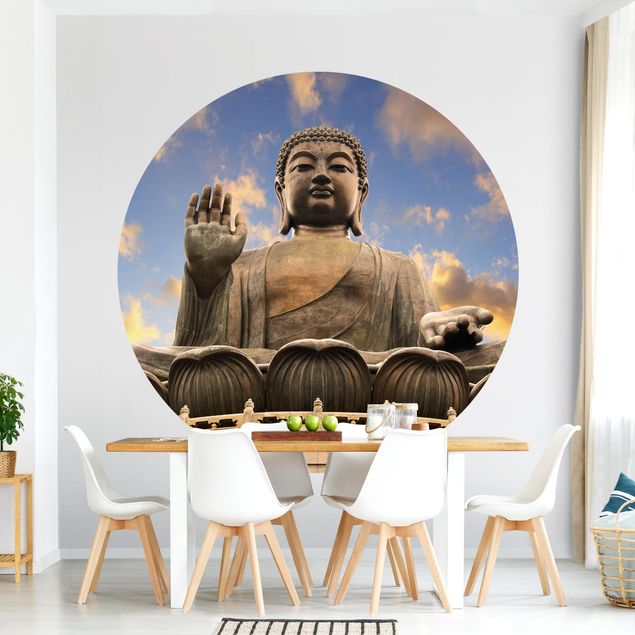 Runde Tapete selbstklebend - Großer Buddha