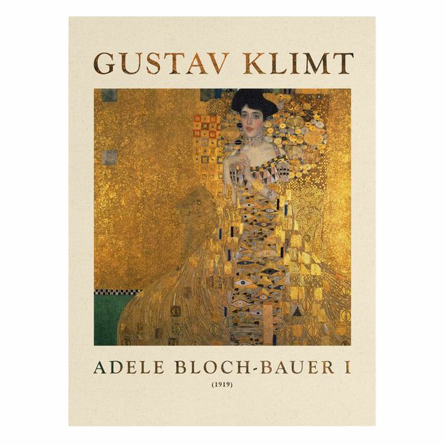 Leinwandbild Natur - Gustav Klimt - Adele Bloch-Bauer I - Museumsedition - Hochformat 3:4