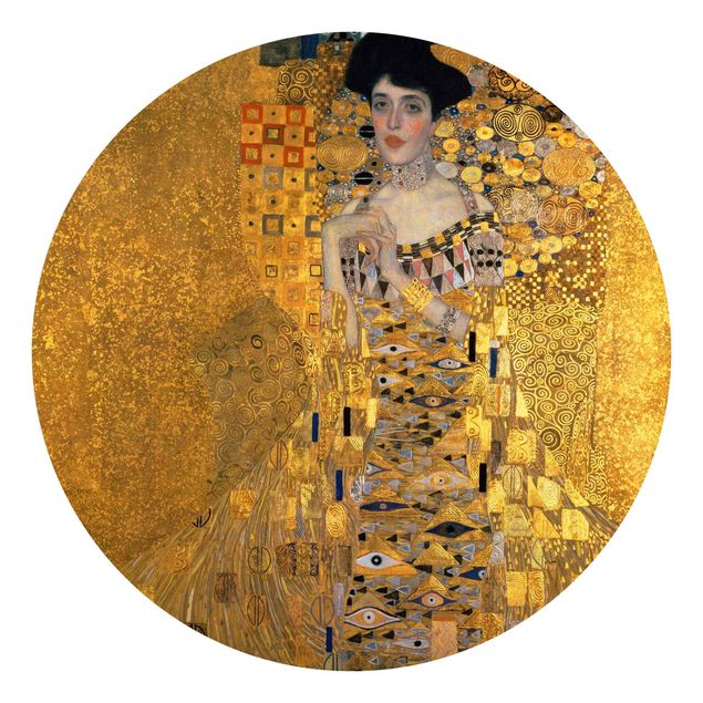 Runde Tapete selbstklebend - Gustav Klimt - Adele Bloch-Bauer I