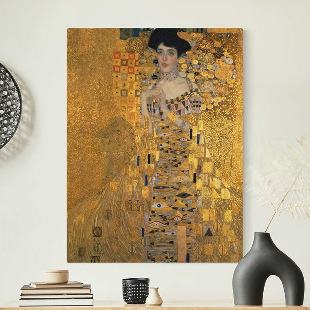 Leinwandbild Gold - Gustav Klimt - Adele Bloch-Bauer I - Hochformat 3:4