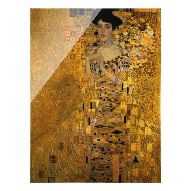 Glasbild - Gustav Klimt - Adele Bloch-Bauer I - Hochformat 3:4