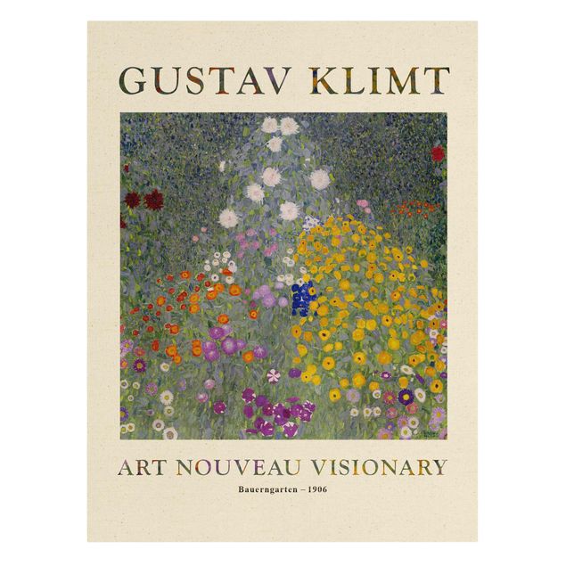 Leinwandbild Natur - Gustav Klimt - Bauerngarten - Museumsedition - Hochformat 3:4