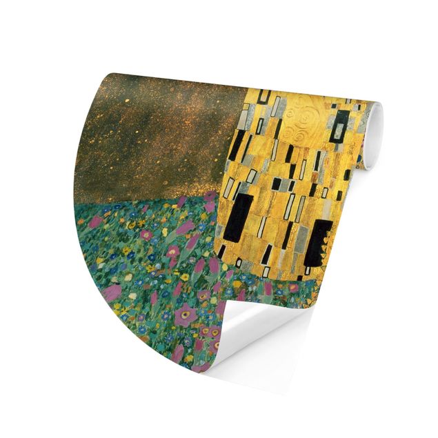 Runde Tapete selbstklebend - Gustav Klimt - Der Kuß