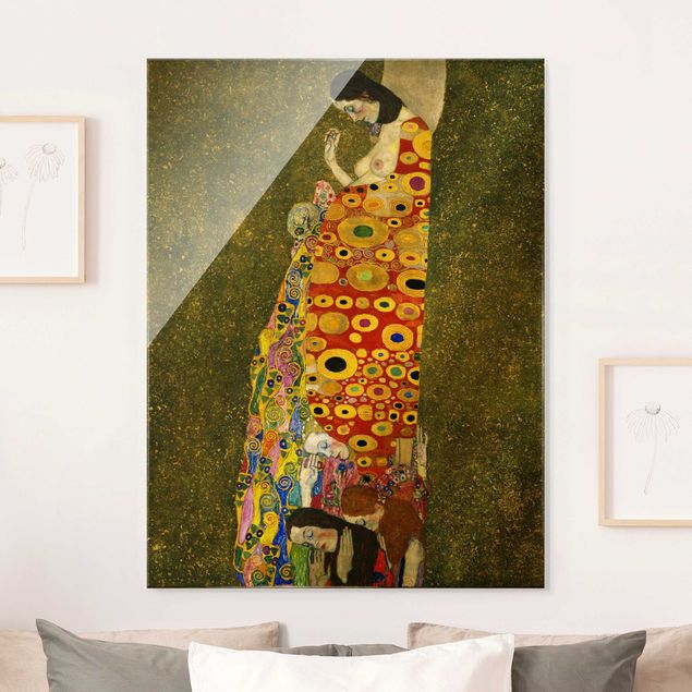Magnettafel Glas Gustav Klimt - Die Hoffnung II