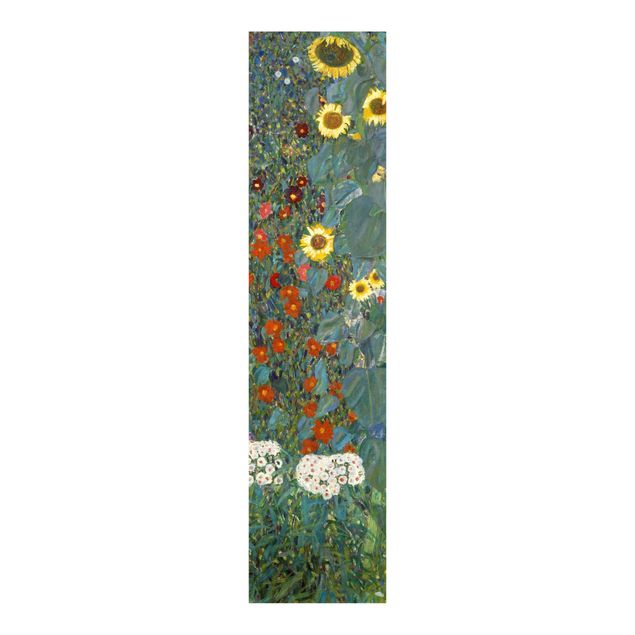 Schiebegardinen Set - Gustav Klimt - Bauerngarten mit Sonnenblumen - Flächenvorhänge
