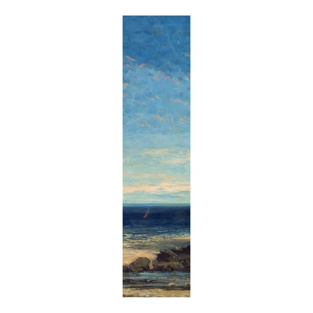 Schiebegardinen Set - Gustave Courbet - Blaues Meer - blauer Himmel - Flächenvorhänge