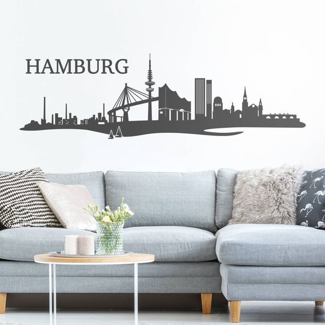 Autocolantes de parede Alemanha Hamburg-Skyline