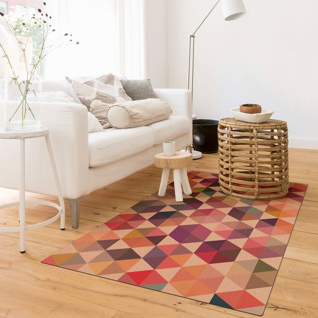 Teppich Esszimmer Hexagon Facetten