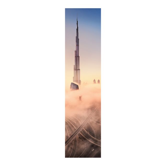 Schiebegardinen Set - Himmlische Skyline von Dubai - Flächenvorhang