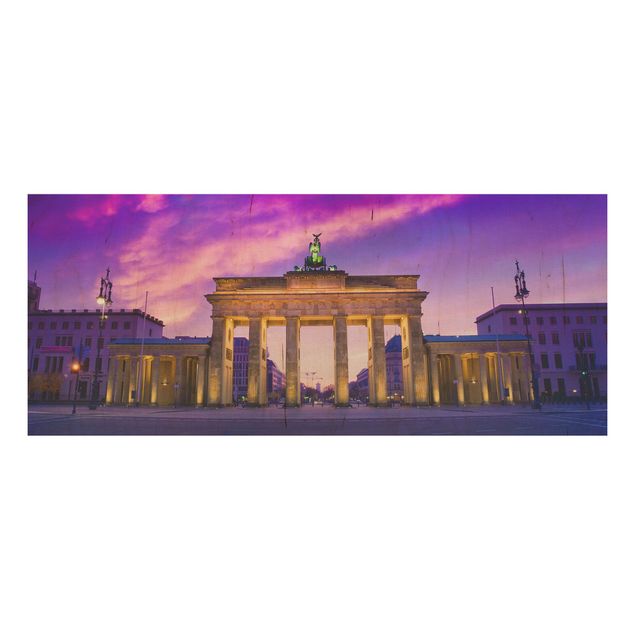 Holzbild Berlin - Das ist Berlin! - Panorama Quer