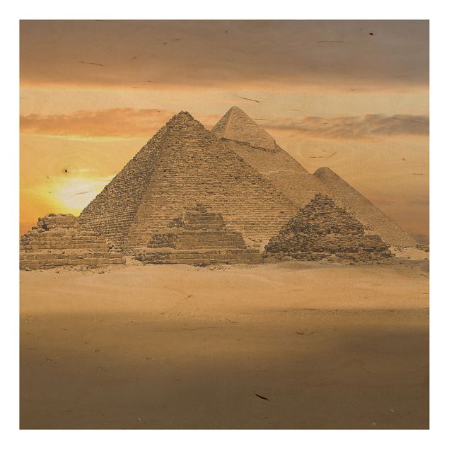 Bild aus Holz - Dream of Egypt - Quadrat 1:1