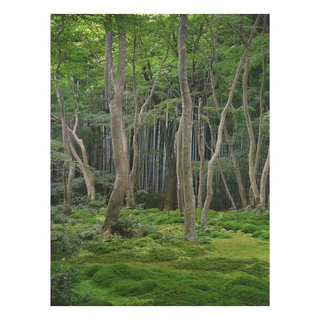 Holzbild - Japanischer Wald - Hoch 3:4