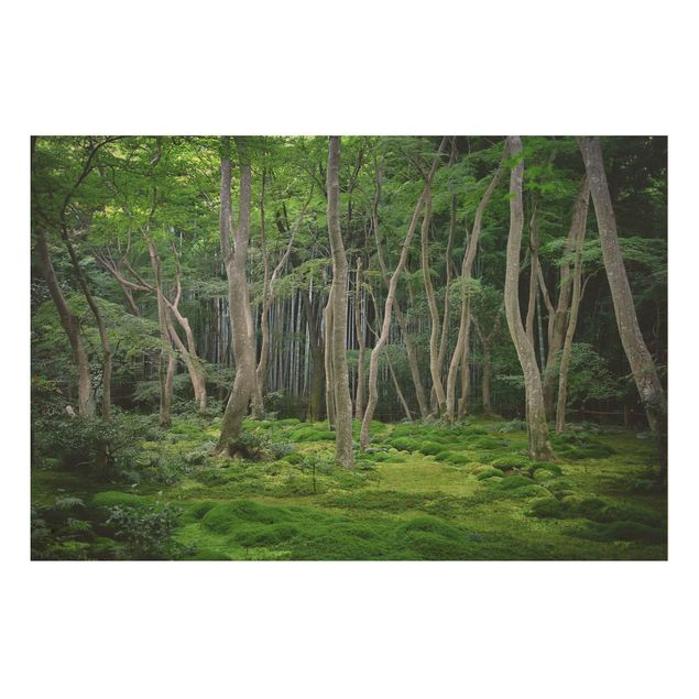 Holzbild - Japanischer Wald - Quer 3:2