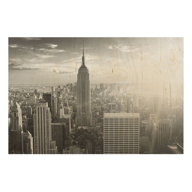 Bild aus Holz - Manhattan Skyline - Quer 3:2