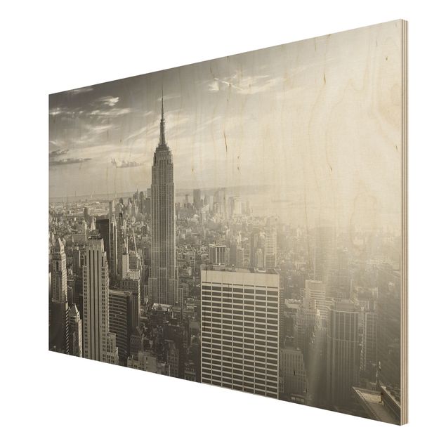 Bild aus Holz - Manhattan Skyline - Quer 3:2