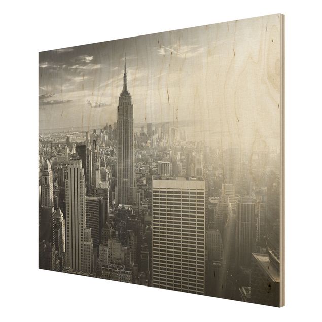 Bild aus Holz - Manhattan Skyline - Quer 4:3