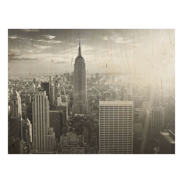 Bild aus Holz - Manhattan Skyline - Quer 4:3