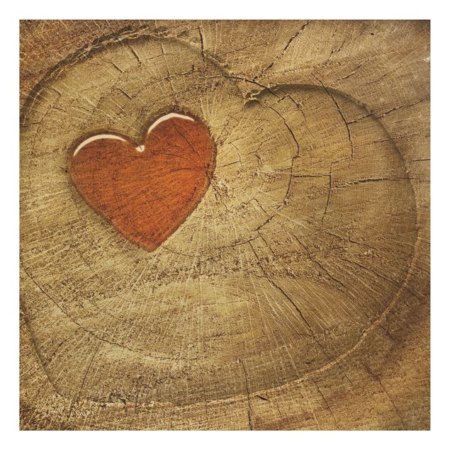 Holzbild - Natural Love - Quadrat 1:1