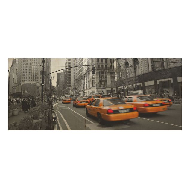Holzbild - New York, New York! - Panorama Quer