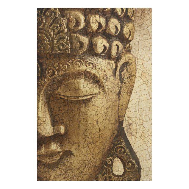 Holzbild Buddha - Vintage Buddha - Hoch 2:3