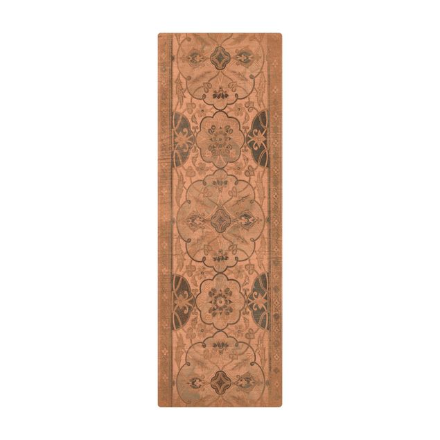 Kork-Teppich - Holzpaneel Persisch Vintage II - Hochformat 1:3