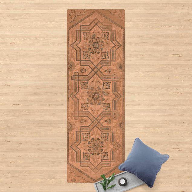 Teppich Perseroptik Holzpaneel Persisch Vintage III