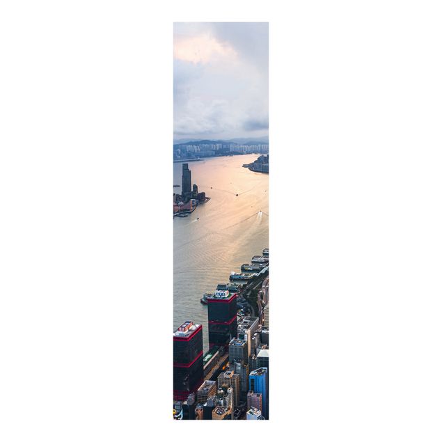 Schiebegardine - Hongkong bei Sonnenaufgang