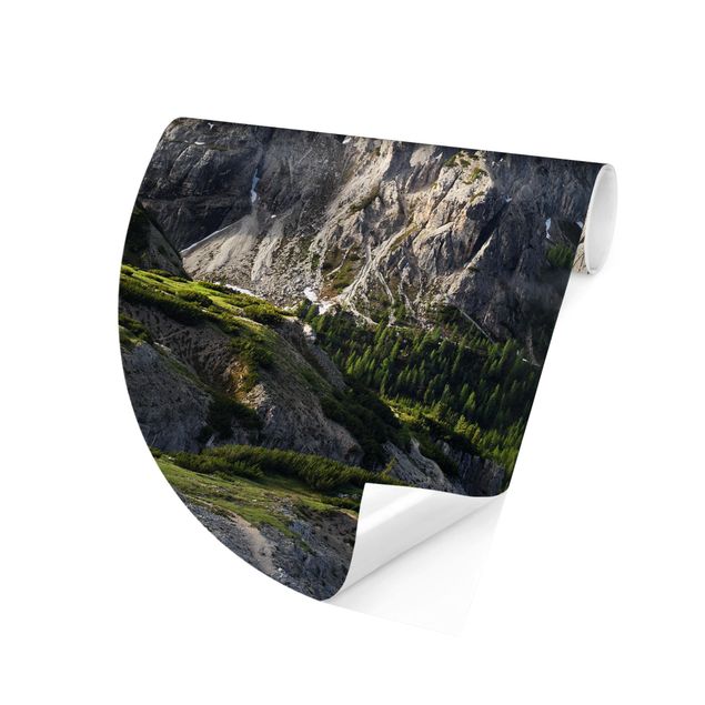 Runde Tapete selbstklebend - Italienische Alpen