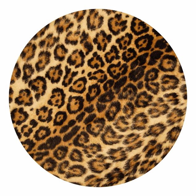 Runde Tapete selbstklebend - Jaguar Skin