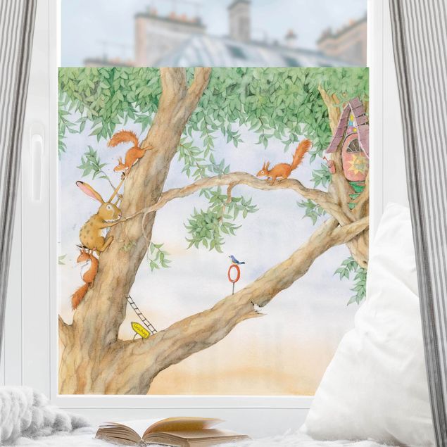 Fensterfolie - Sichtschutz - Josi Hase - Wohnung der Eichhörnchen - Fensterbilder