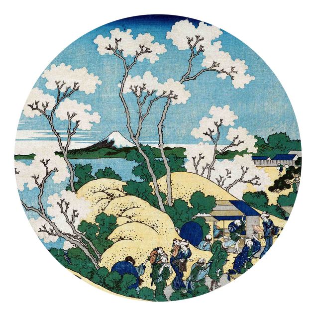 Runde Tapete selbstklebend - Katsushika Hokusai - Der Fuji von Gotenyama