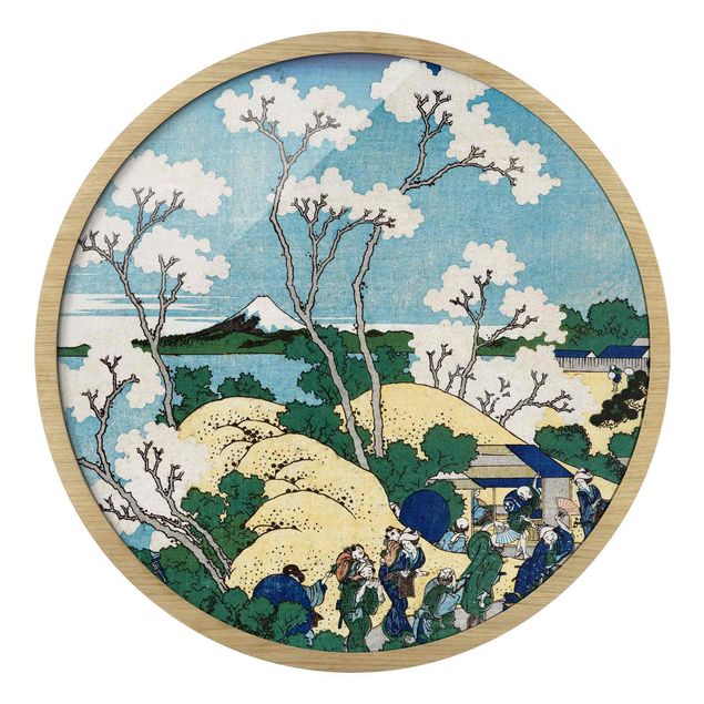 Rundes Gerahmtes Bild - Katsushika Hokusai - Der Fuji von Gotenyama