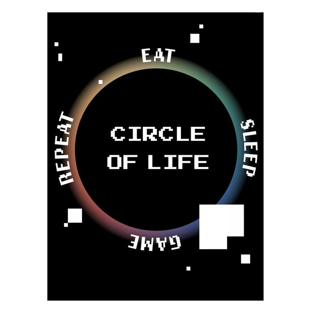 Magnettafel - Klassik Videospiel Circle of Life - Hochformat 3:4