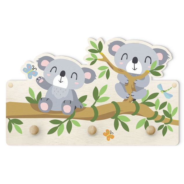 Kindergarderobe Holz - Koala Set