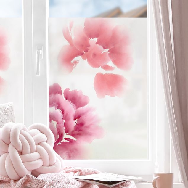 Fensterfolie - Sichtschutz - Künstlerische Flora II - Fensterbilder