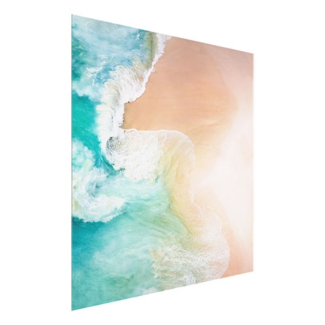 Glasbild - Kuss des Ozeans - Quadrat