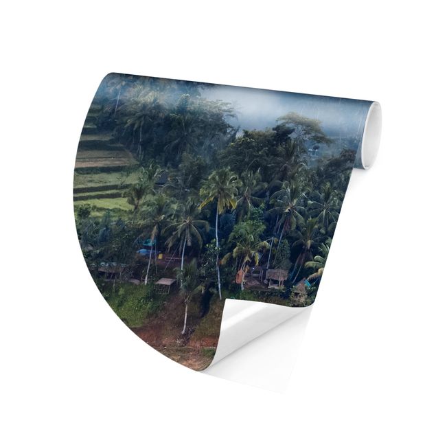 Runde Tapete selbstklebend - Landschaft in Bali