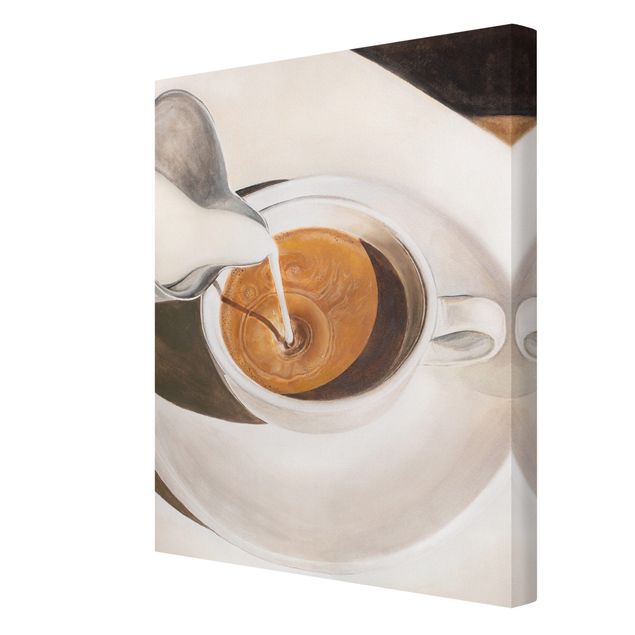 Leinwandbild - Latte Art - Hochformat 3:4