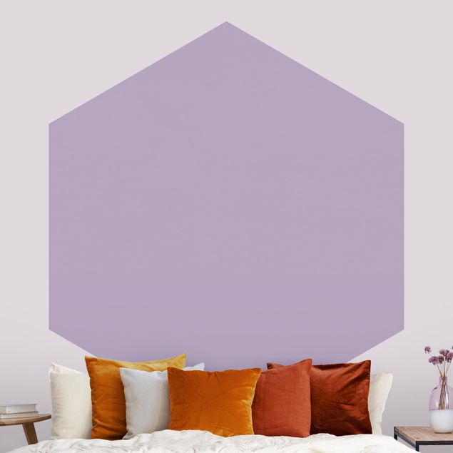 Hexagon Mustertapete selbstklebend - Lavendel
