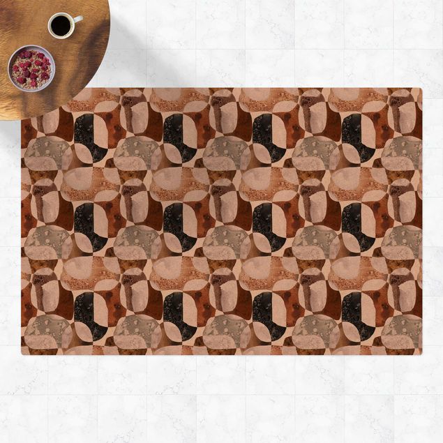 Teppich braun Lebende Steine Muster in Braun