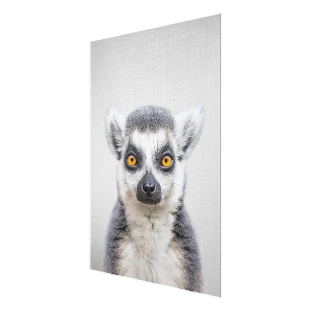 Glasbild - Lemur Ludwig - Hochformat
