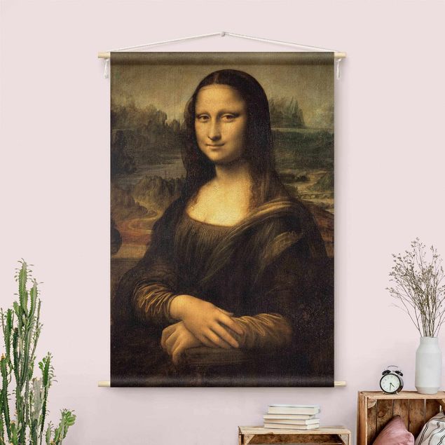 Wandbehang Stoff Leonardo da Vinci - Mona Lisa