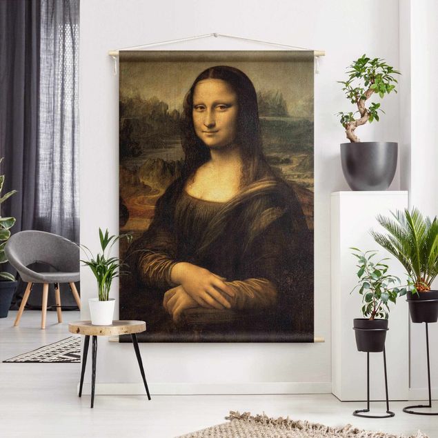 Wandteppich XXL Leonardo da Vinci - Mona Lisa