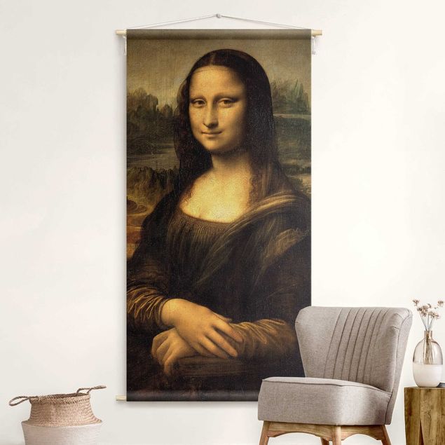 Wandteppich Kunst Leonardo da Vinci - Mona Lisa