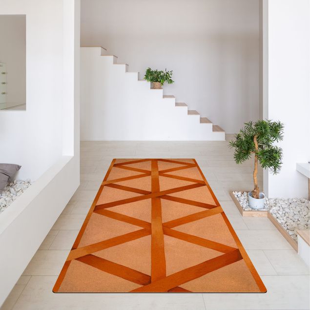 Teppich Esszimmer Lichtspielband Orange